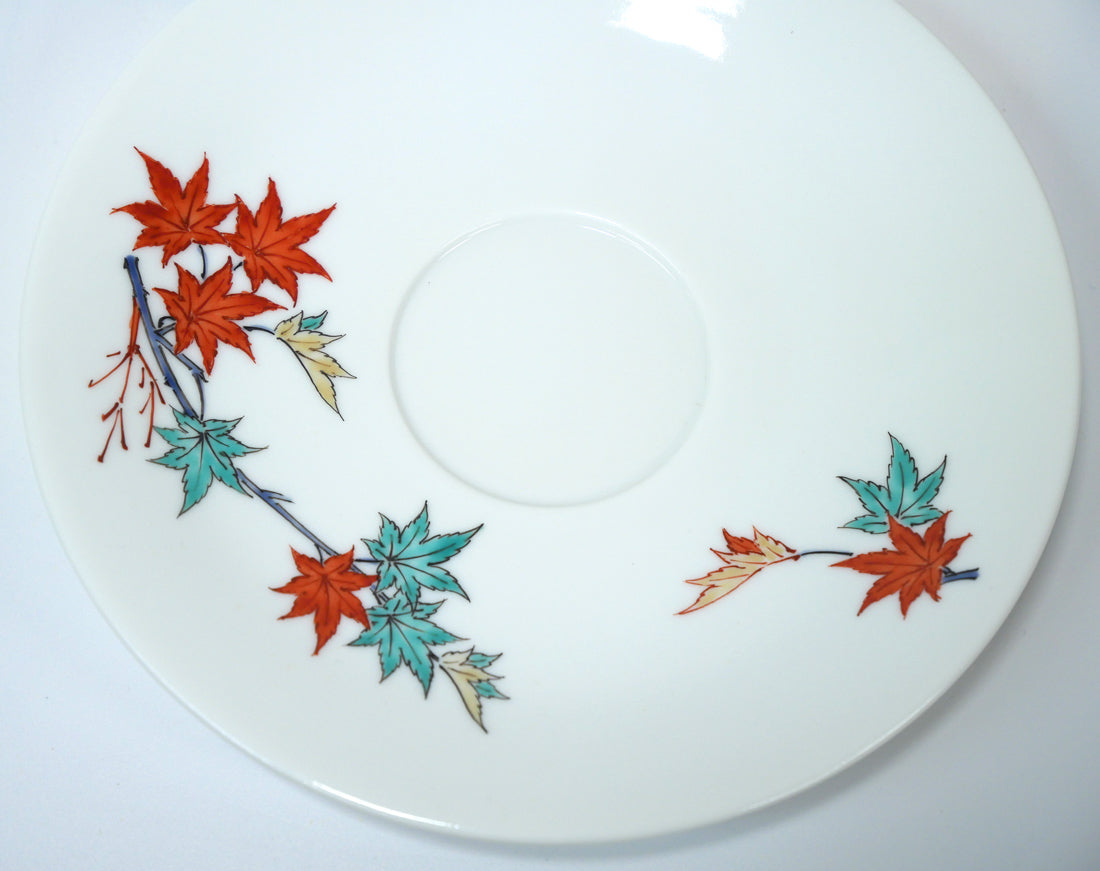 十四代酒井田柿右衛門「濁手珈琲碗紅葉文」共箱 拡大画像3