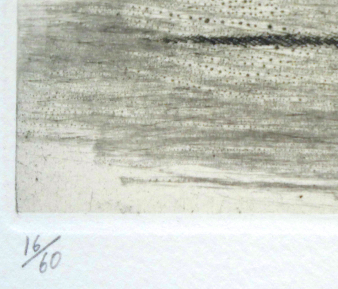 相笠昌義「コートのこども達」銅版画 限定番号(ed,16/60)