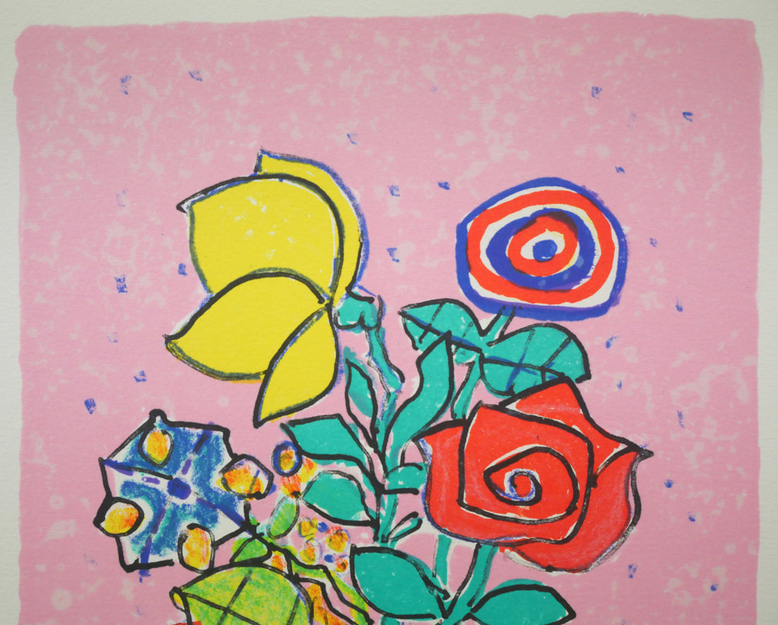 ポール・アイズピリ(Paul AIZPIRI)「小さなブーケ」リトグラフ 拡大画像1