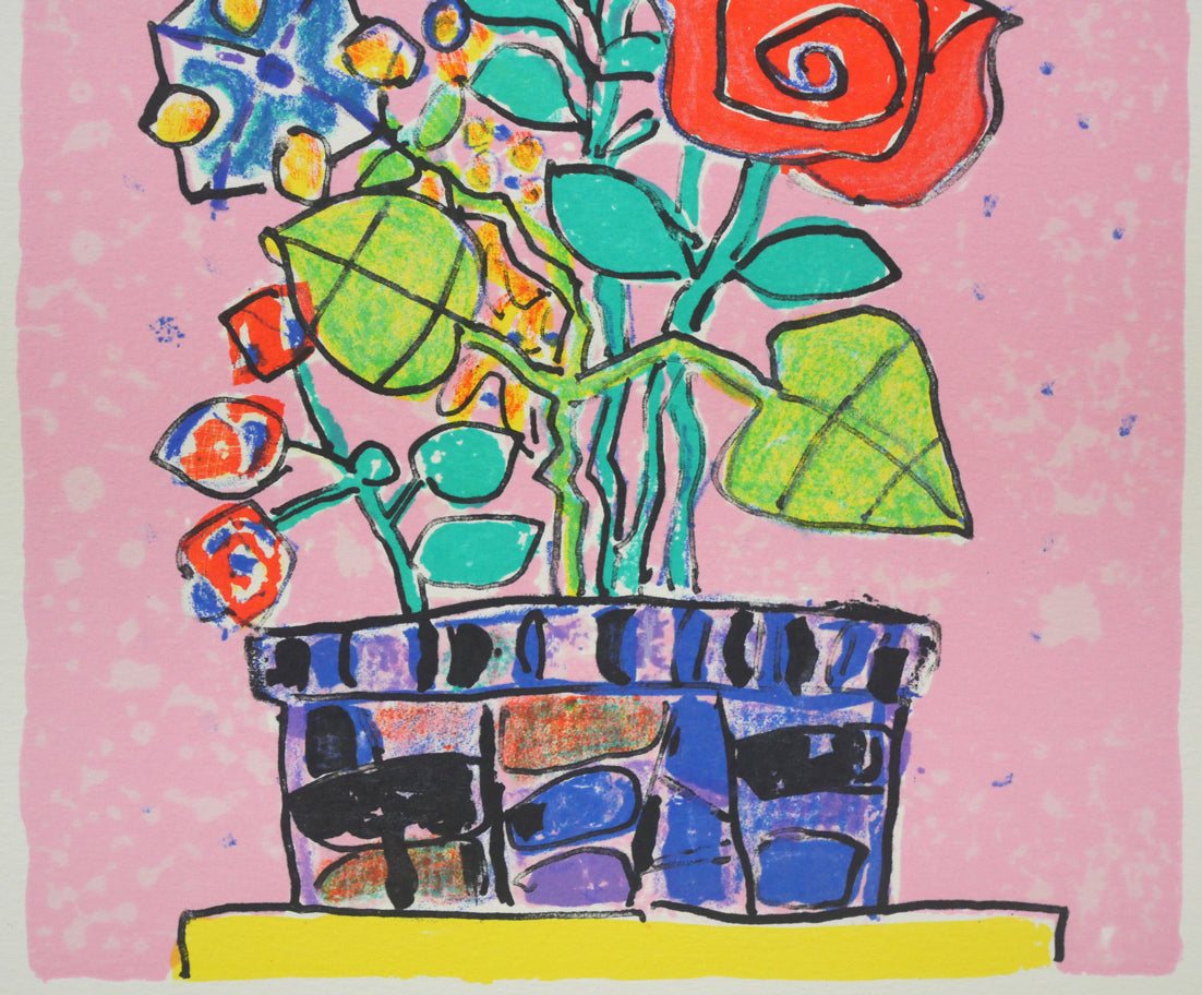 ポール・アイズピリ(Paul AIZPIRI)「小さなブーケ」リトグラフ 拡大画像2