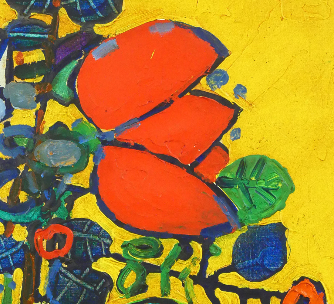 ポール・アイズピリ(Paul AIZPIRI)「花束(Bouquet de fleurs)」油絵・仏F20号 拡大画像5