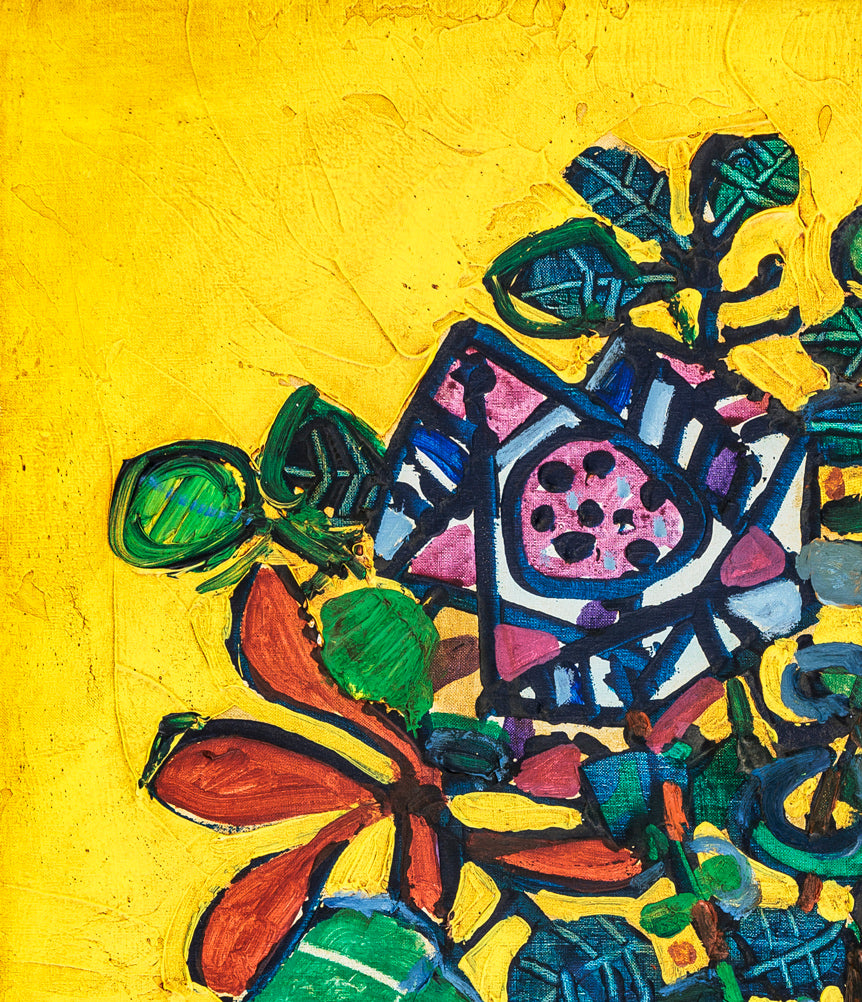 ポール・アイズピリ(Paul AIZPIRI)「花束(Bouquet de fleurs)」油絵・仏F20号 拡大画像1