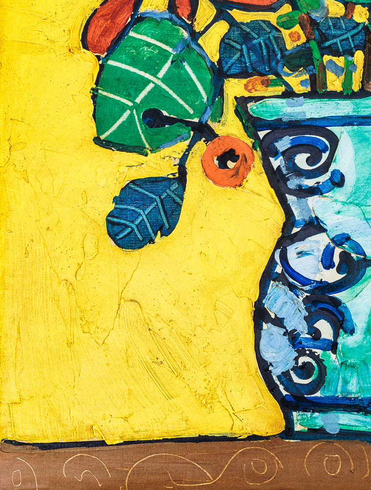 ポール・アイズピリ(Paul AIZPIRI)「花束(Bouquet de fleurs)」油絵・仏F20号 拡大画像6