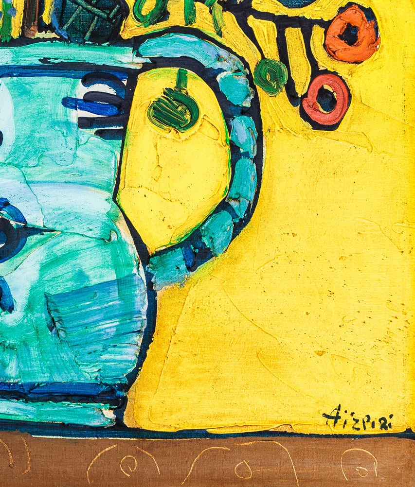 ポール・アイズピリ(Paul AIZPIRI)「花束(Bouquet de fleurs)」油絵・仏F20号 拡大画像8