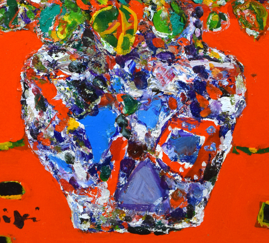 安食慎太郎「バラ」油絵・F10号 拡大画像5