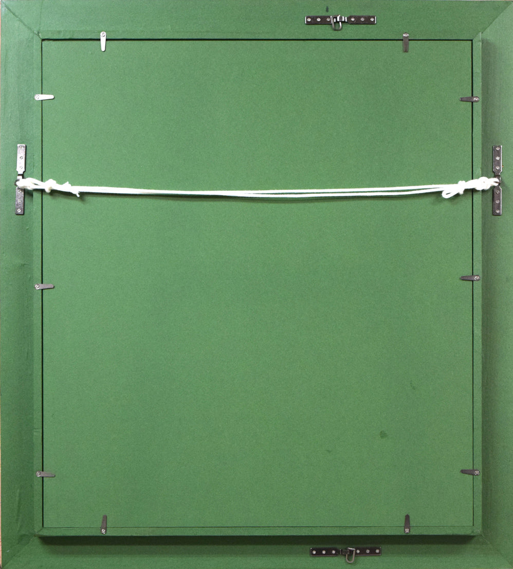 安食慎太郎「バラ」油絵・F10号 額縁裏側画像