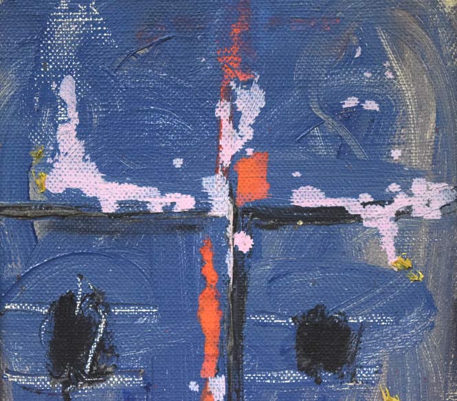 赤星孝「顔」油絵・変形2号 拡大画像1