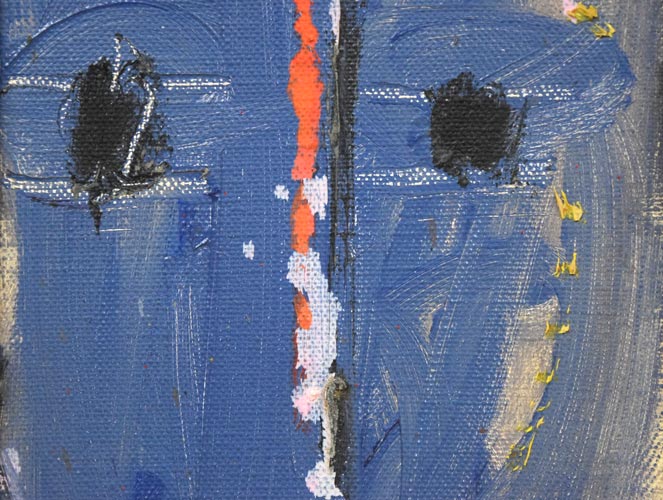 赤星孝「顔」油絵・変形2号 拡大画像2