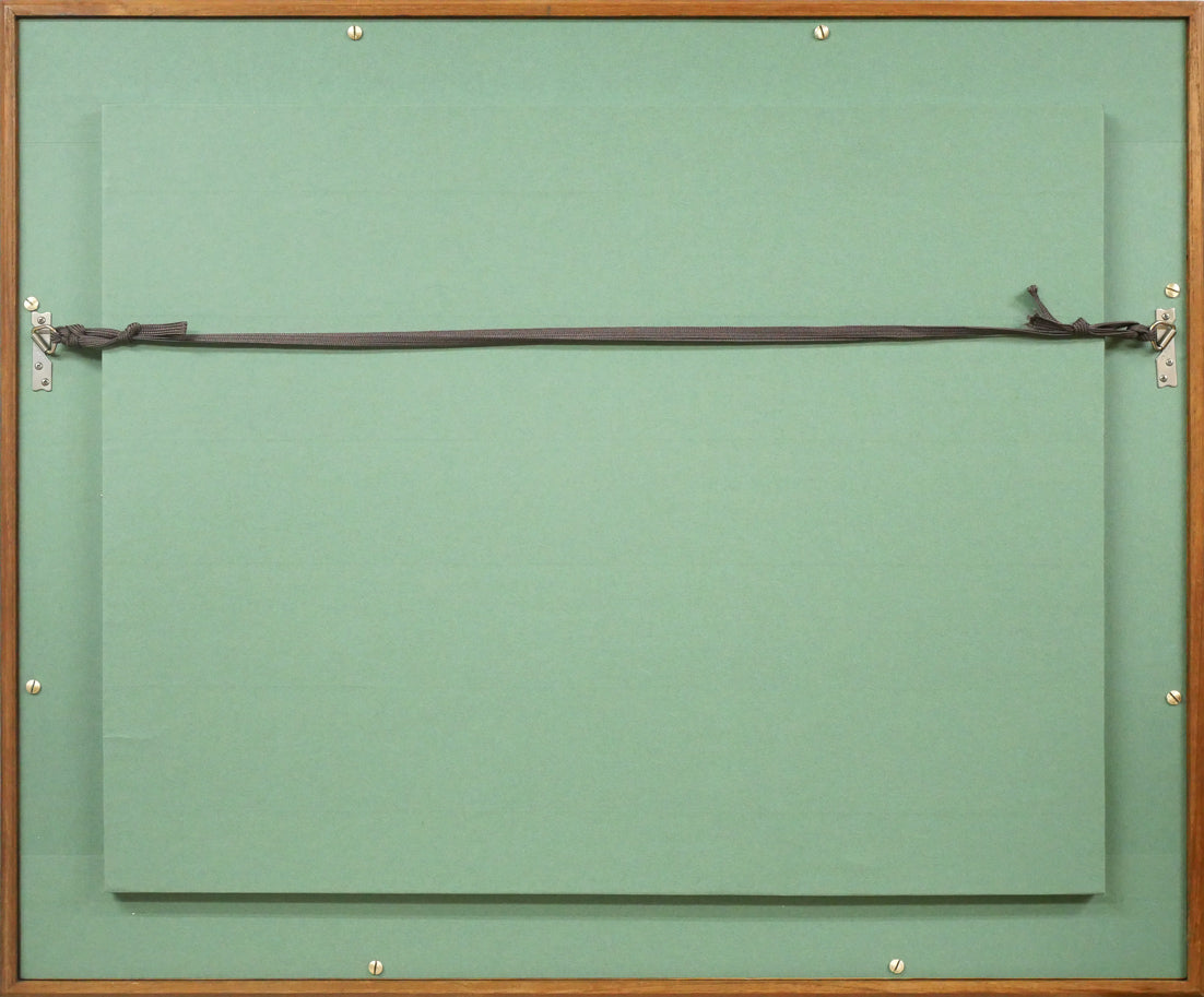 赤穴宏「パンのある静物」油絵・P10号 額縁裏側画像