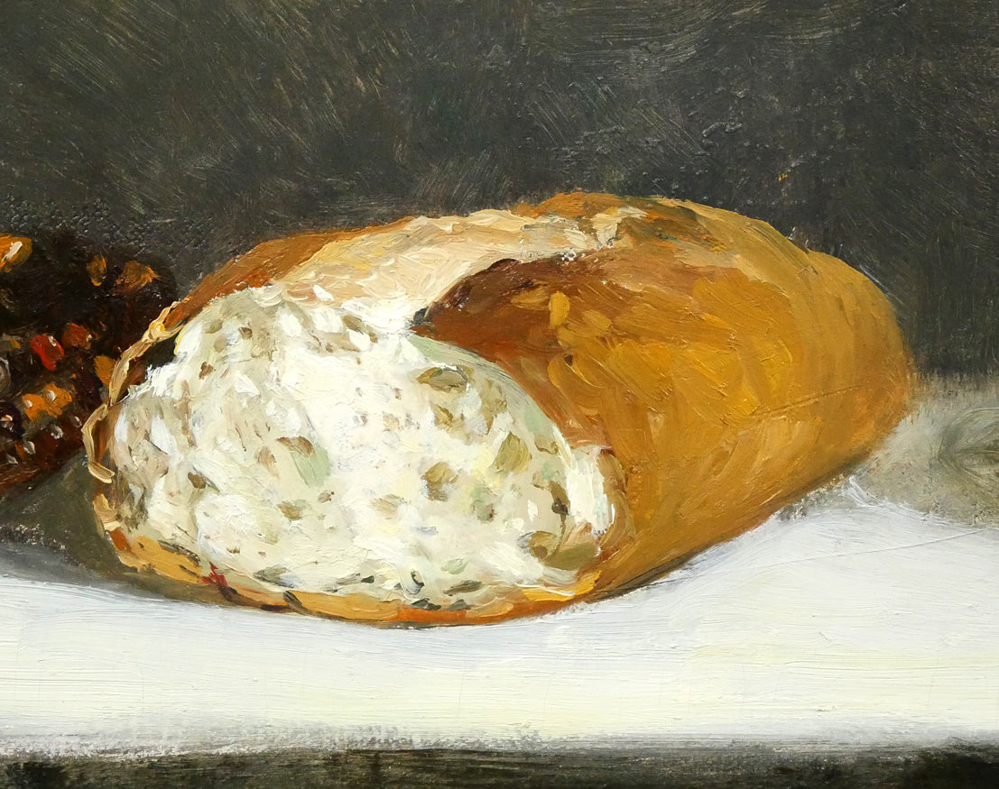 赤穴宏「パンのある静物」油絵・P10号 拡大画像6