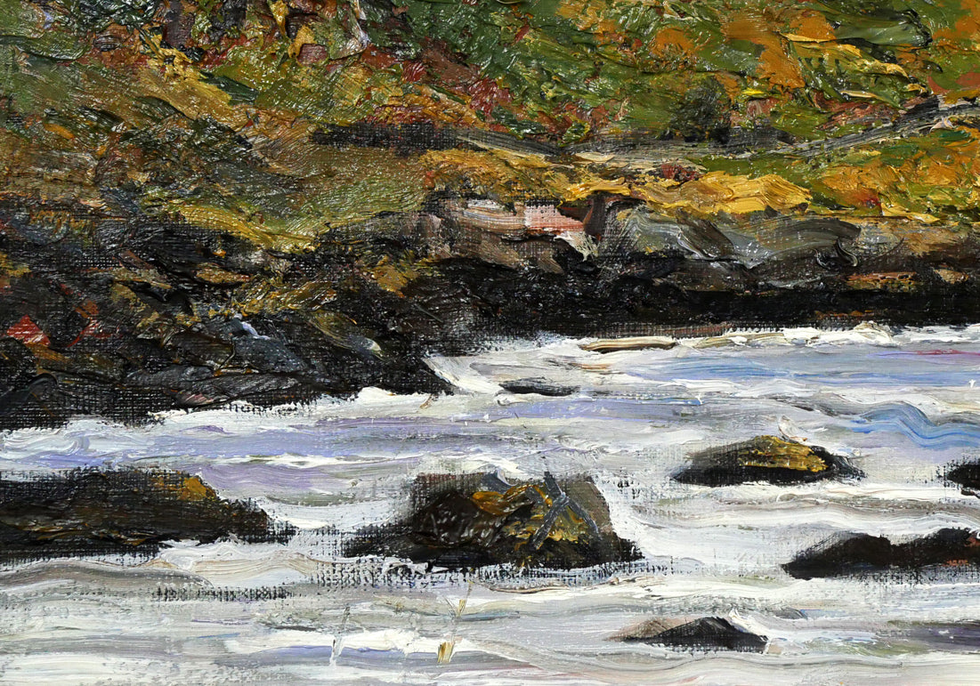 秋元清弘「犬吠埼」油絵・変形15号 拡大画像5