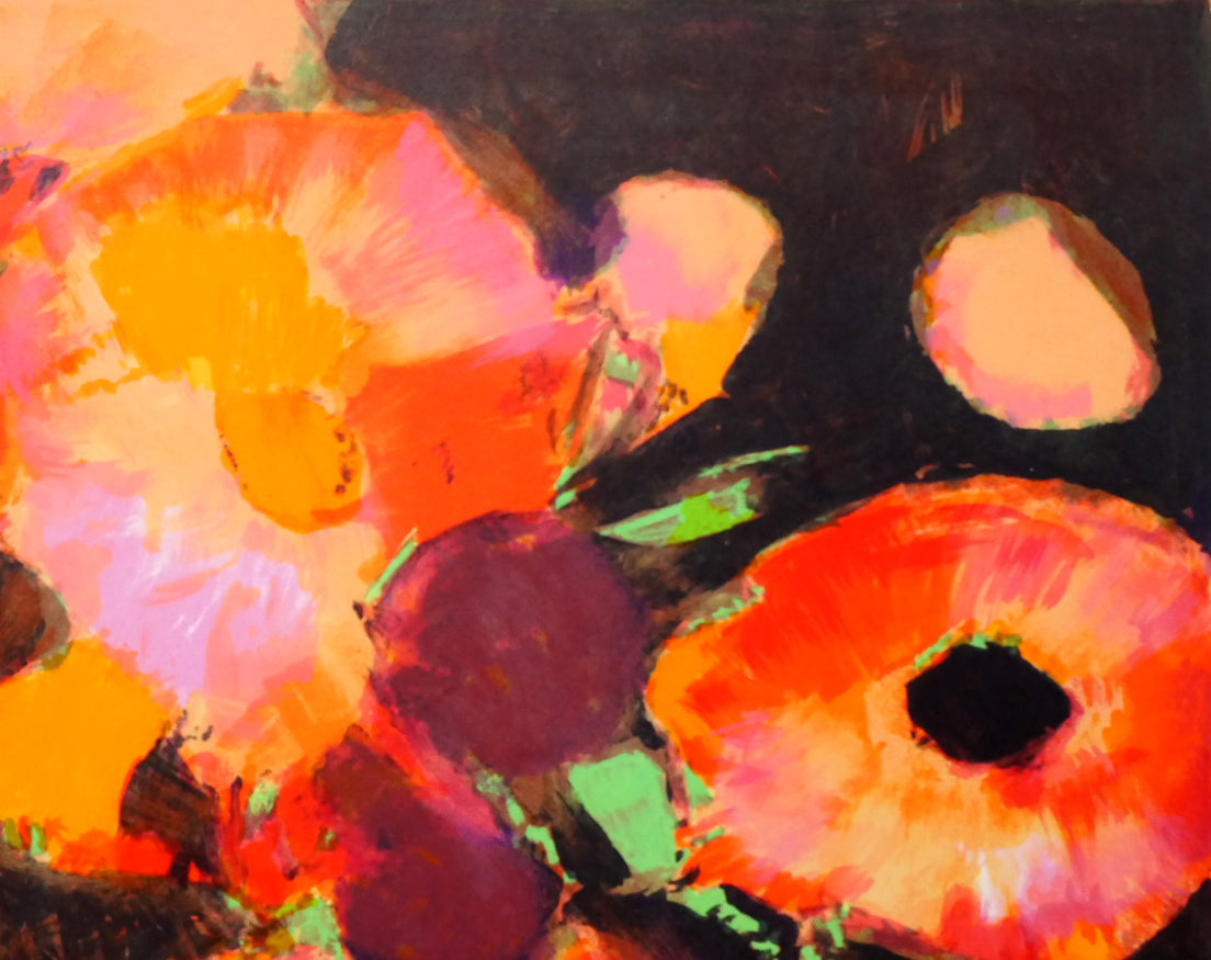 ジャン=クロード アレンバック(Jean-Claude ALLENBACH)「赤い花瓶の花」リトグラフ 拡大画像2