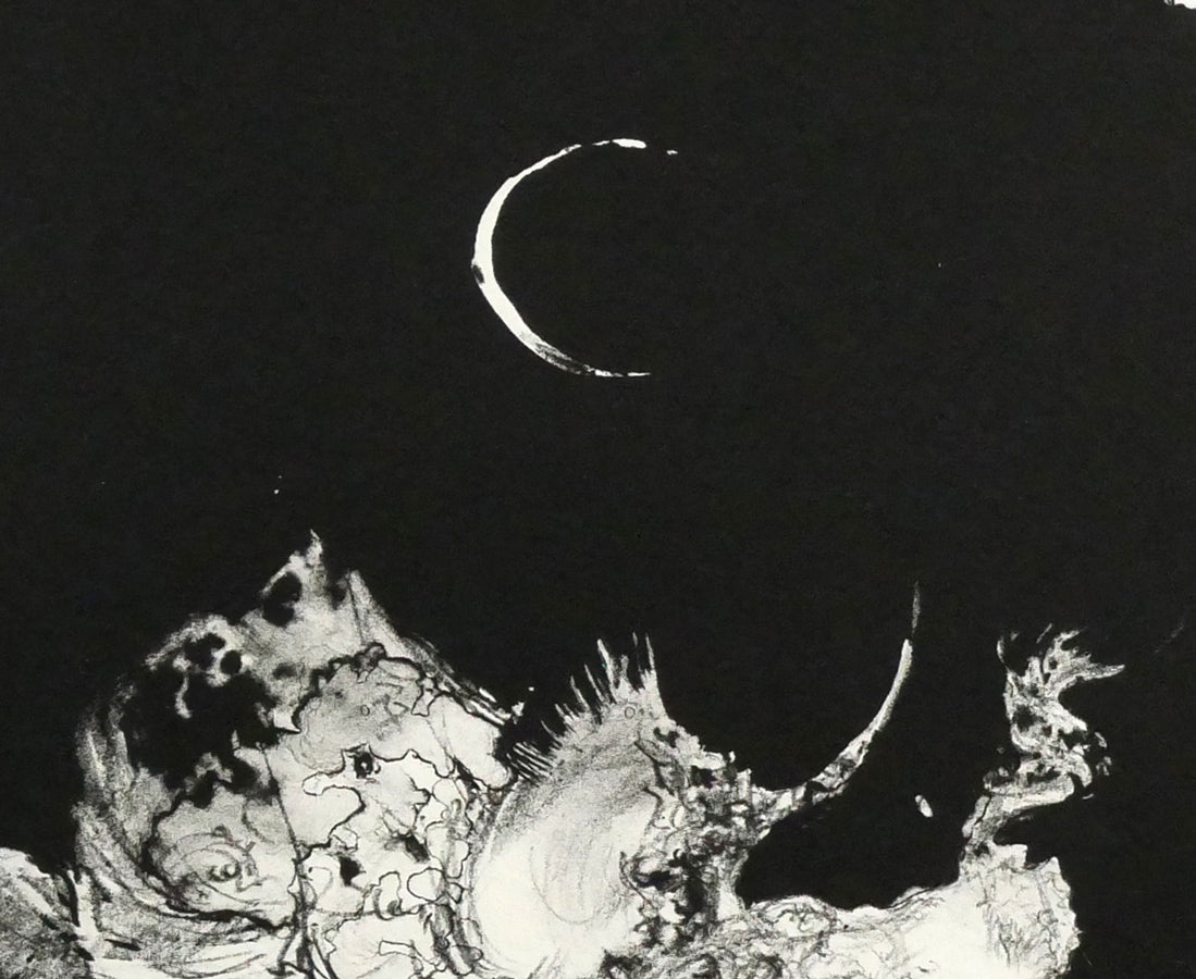 天野喜孝「蒼い月」リトグラフ 拡大画像5