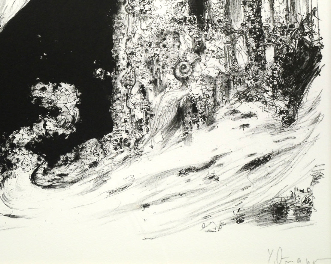 天野喜孝「蒼い月」リトグラフ 拡大画像4