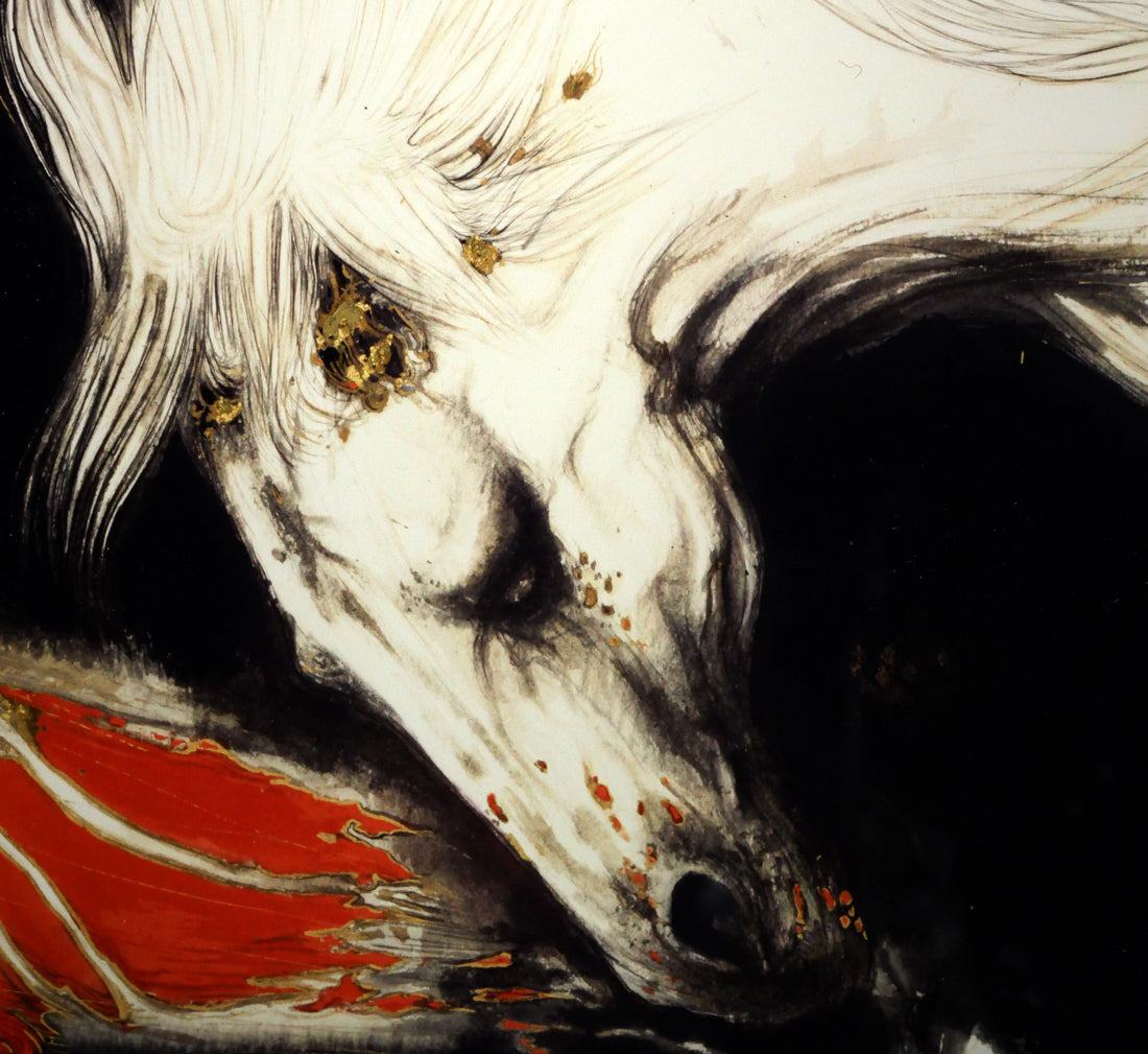 天野喜孝「飛天 朱 C/C」シバクローム 拡大画像7