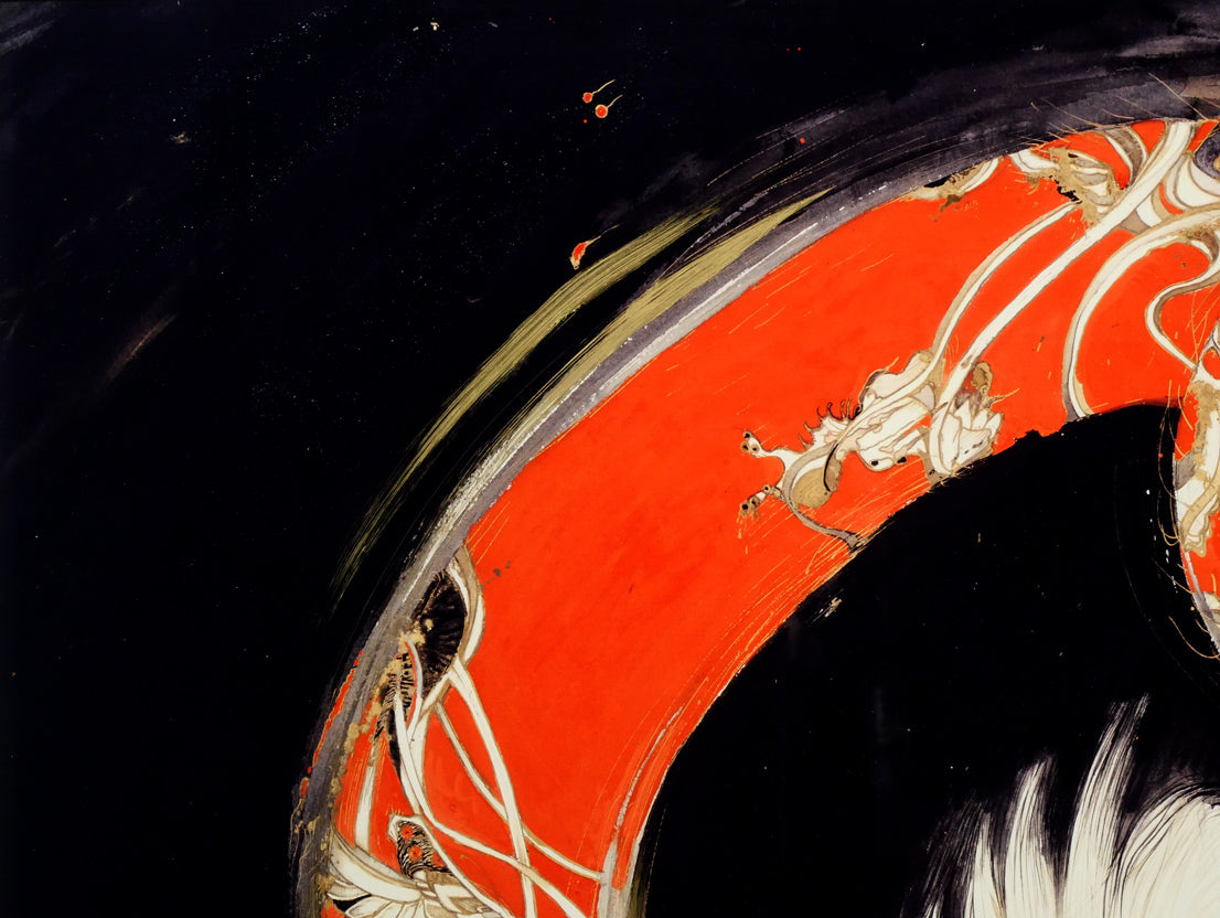 天野喜孝「飛天 朱 C/C」シバクローム 拡大画像1