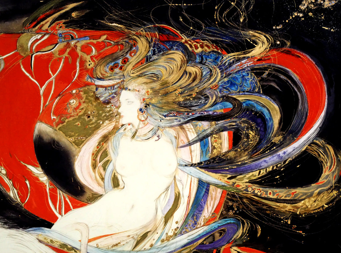 天野喜孝「飛天 朱 C/C」シバクローム 拡大画像2