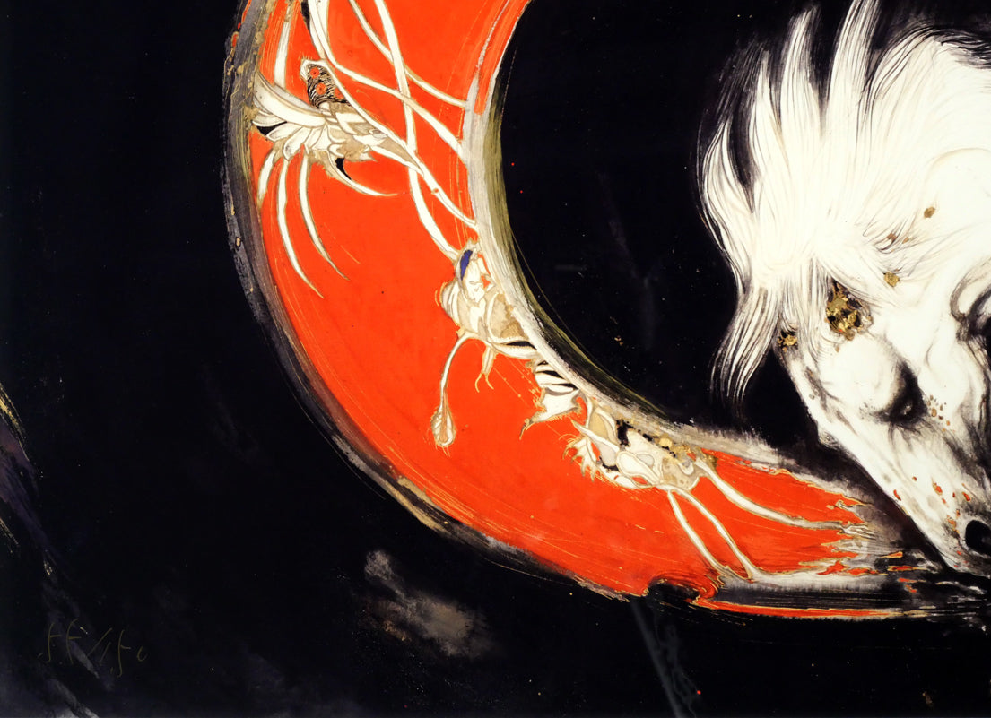 天野喜孝「飛天 朱 C/C」シバクローム 拡大画像3