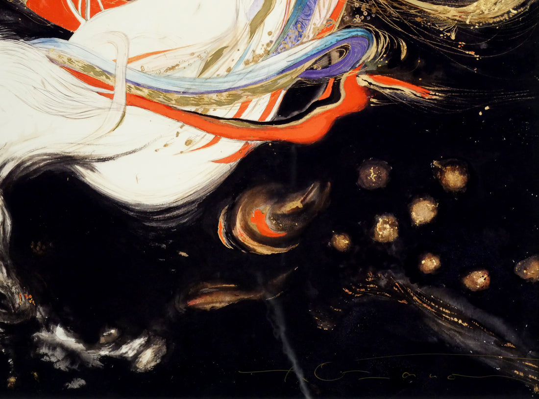 天野喜孝「飛天 朱 C/C」シバクローム 拡大画像4