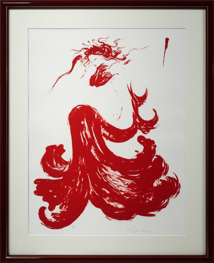 天野喜孝「IL FIORE ROSSO」リトグラフ