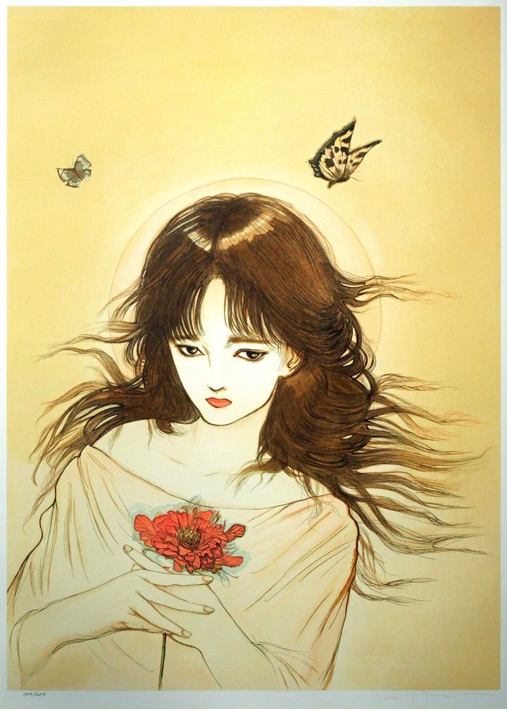 天野喜孝「恋花-れんか-」リトグラフ 作品全体画像