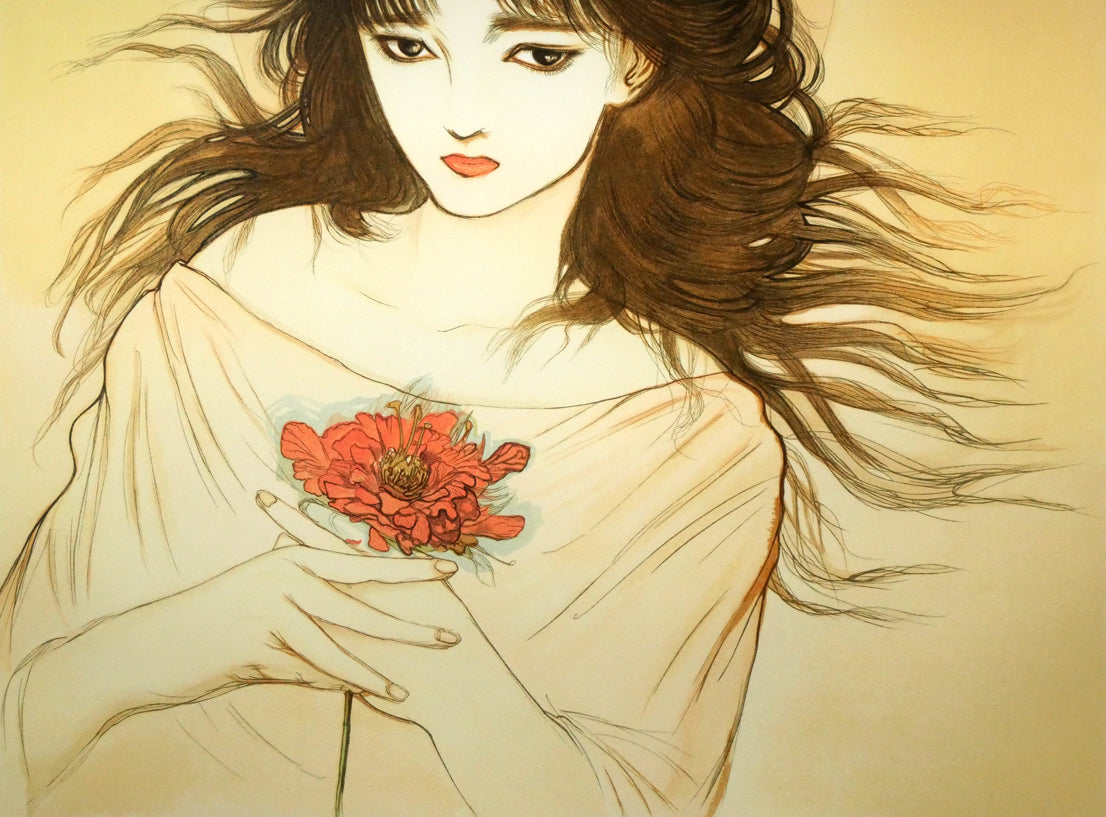 天野喜孝「恋花-れんか-」リトグラフ 拡大画像2