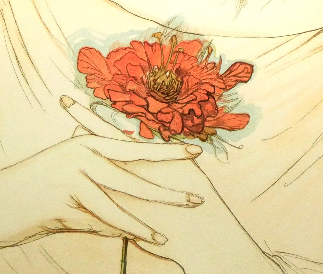 天野喜孝「恋花-れんか-」リトグラフ 拡大画像6