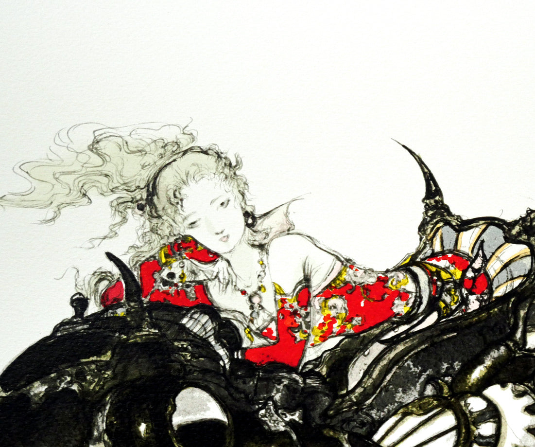 天野喜孝「アーマー(FF6 魔導アーマー ティナ)」リトグラフ 拡大画像2