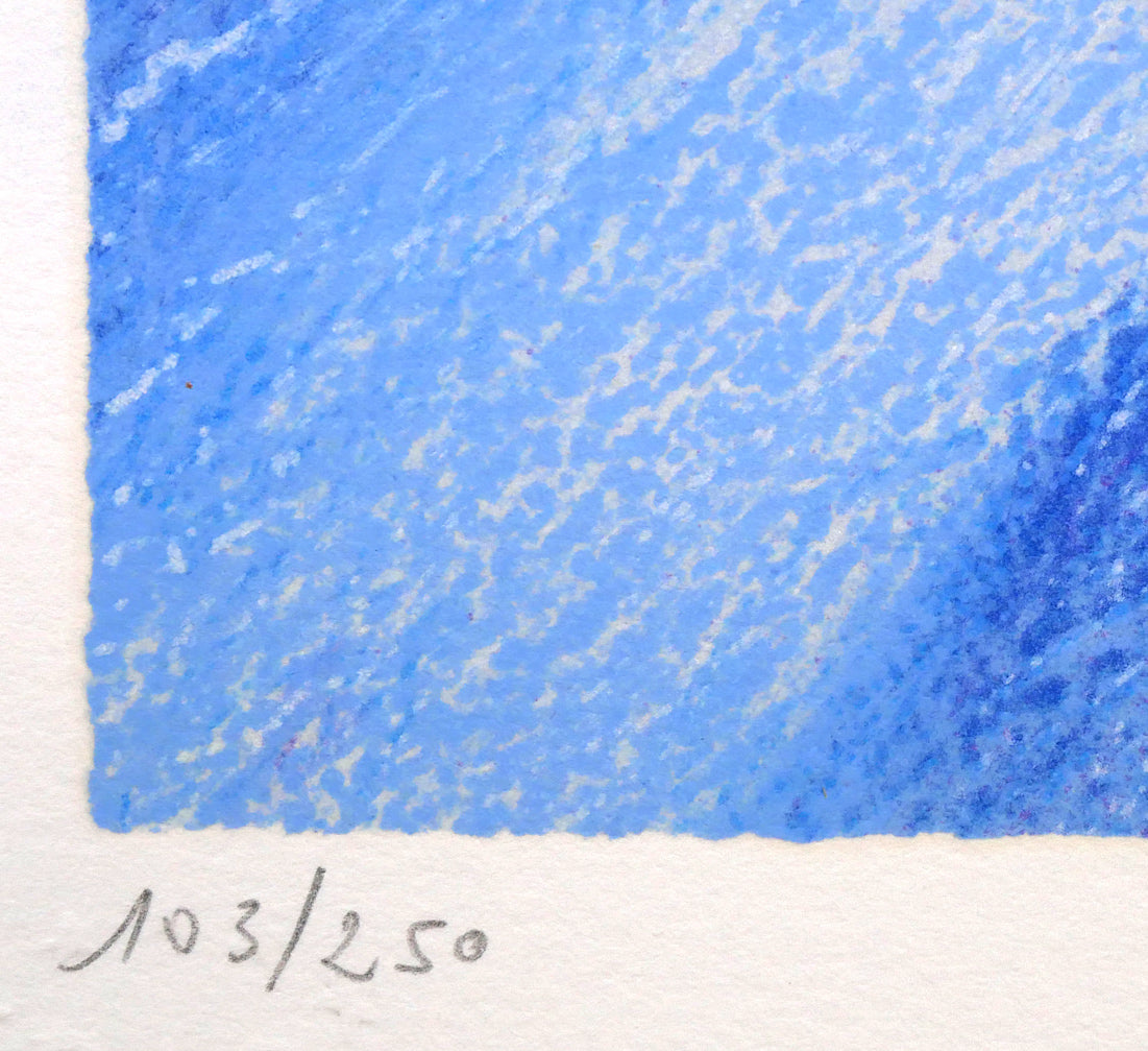 アンドレ・アングル(Andre Ingres)「ラベンダー畑」リトグラフ 限定番号(ed,103/250)