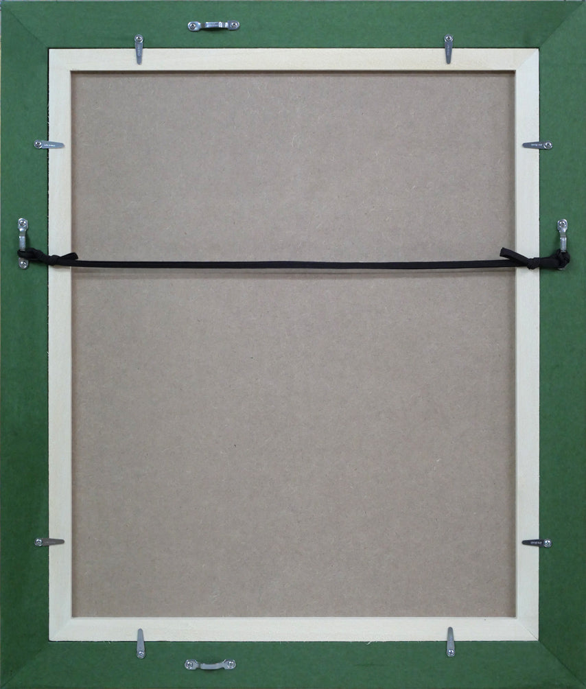 安藤牧子「やまぶどう」版画 額縁裏側画像