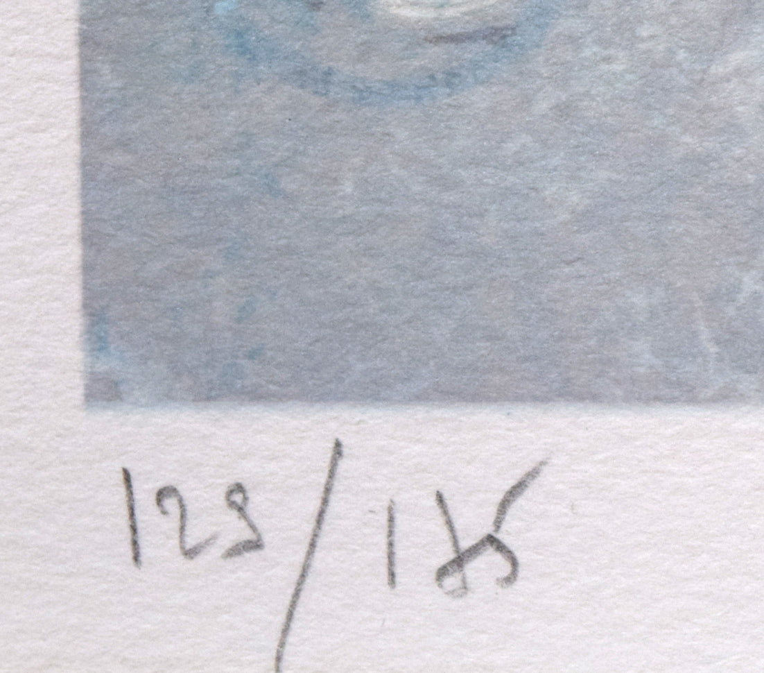 アンドレ ブーリエ(Andre BOURRIE)「湖上の家」リトグラフ 限定番号(ed,129/175)