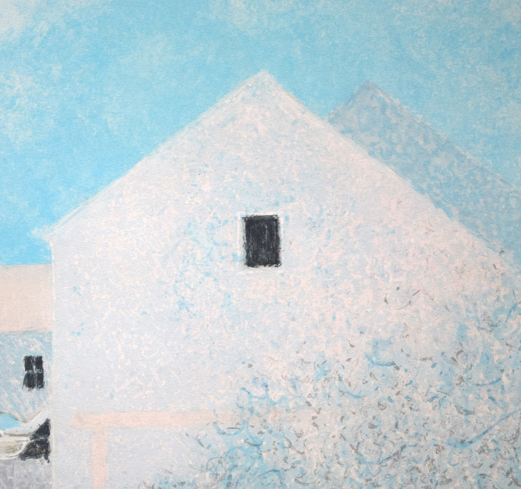 アンドレ ブーリエ(Andre BOURRIE)「湖上の家」リトグラフ 拡大画像2