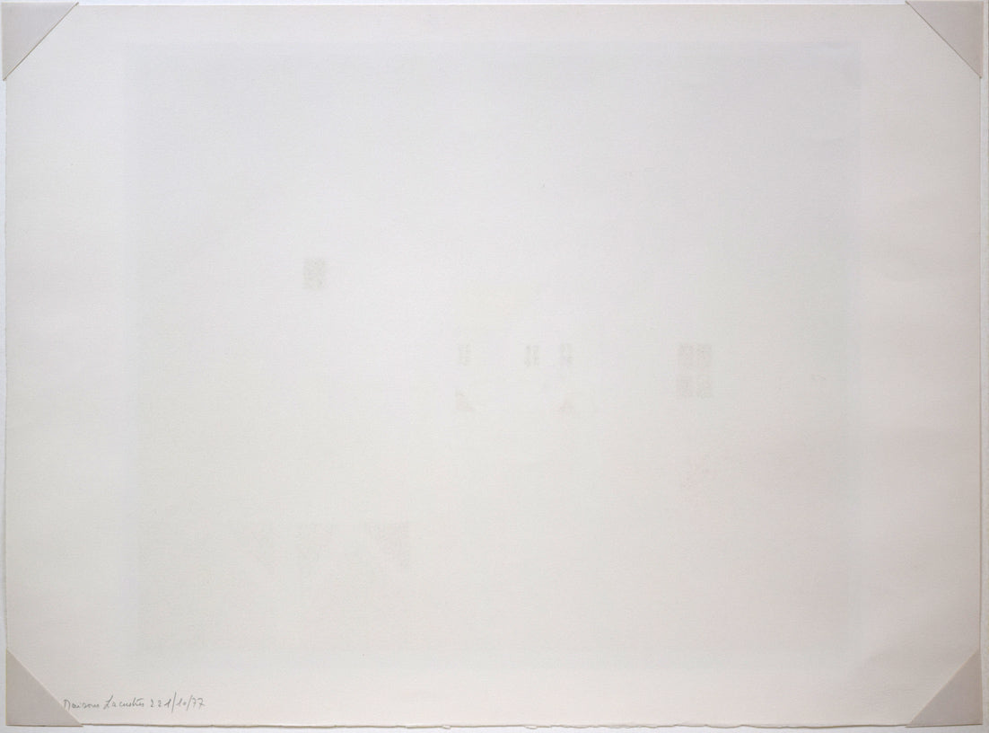 アンドレ ブーリエ(Andre BOURRIE)「湖上の家」リトグラフ さ作品シート裏側画像