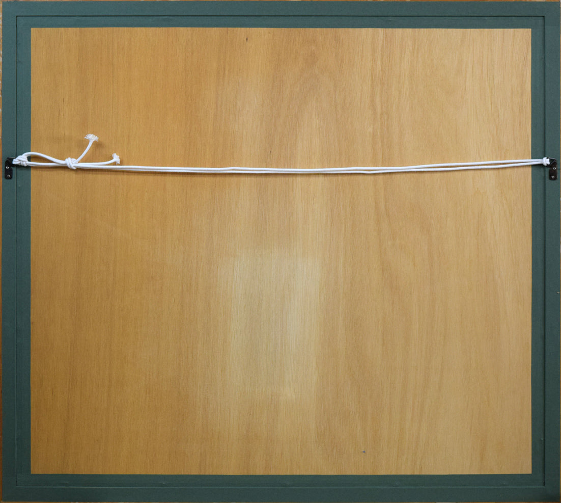 アンドレ ブーリエ(Andre BOURRIE)「湖上の家」リトグラフ 額縁裏側画像