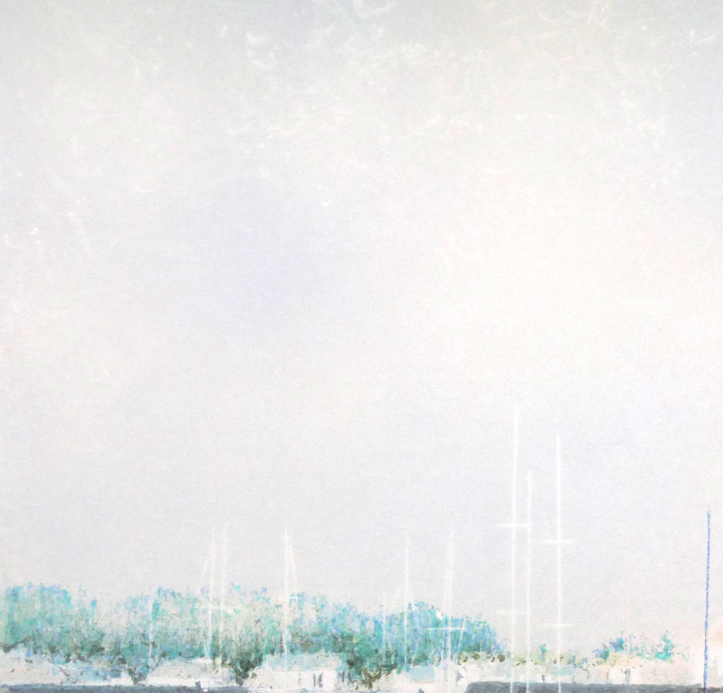 アンドレ ブーリエ(Andre BOURRIE)「港のきらめき」リトグラフ 拡大画像1