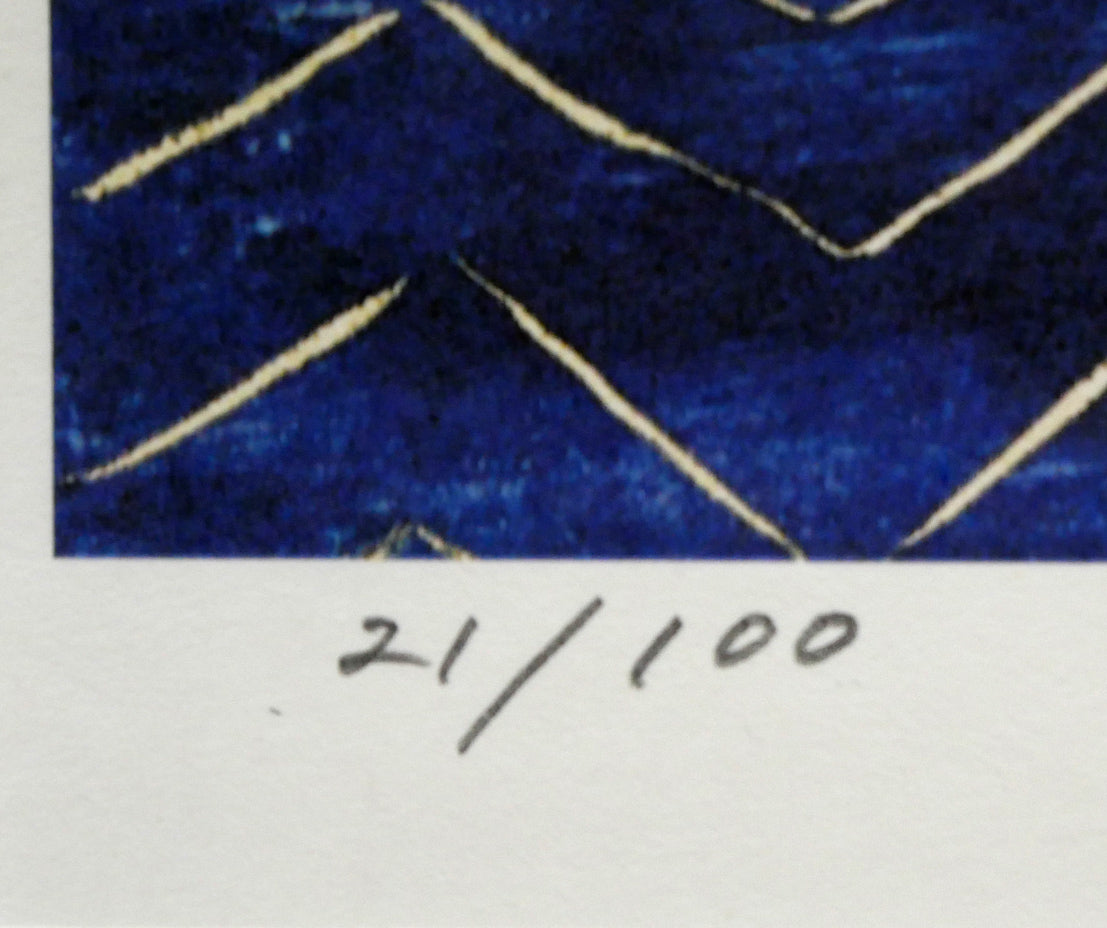 青木乃里子「スイートピーと薔薇」ジクレー版画 限定番号(ed,21/100)