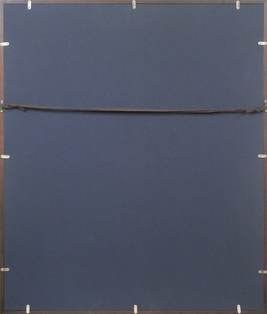 青柳美扇「夢」肉筆書額装 額縁裏側画像