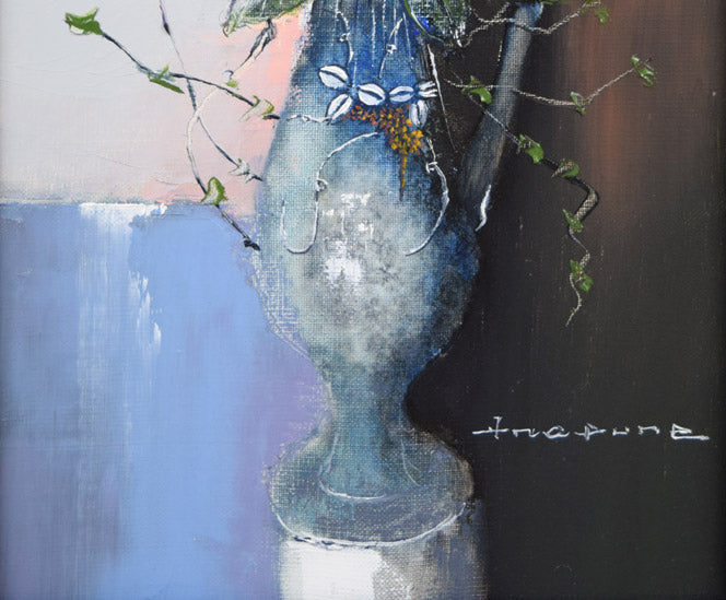 荒船利雄「ばら」油絵・SM 拡大画像2