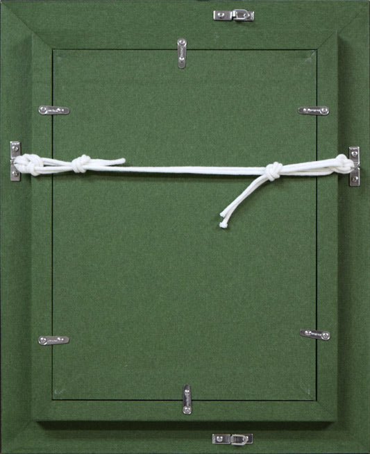 荒船利雄「ばら」油絵・SM 額縁裏側画像