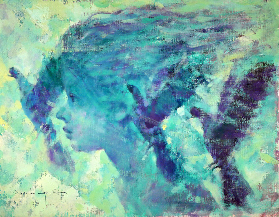 荒木尚「風」油絵・F6号 作品全体画像