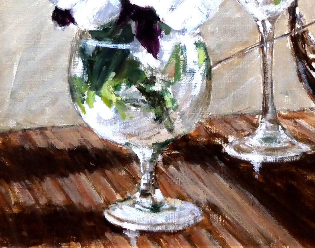 荒木義太郎「窓辺の静物」油絵・F6号 拡大画像3