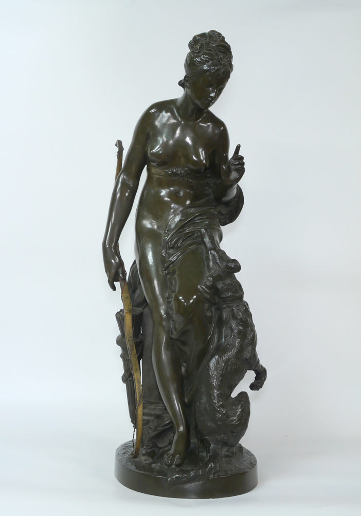 カリエ ベルーズ(Albert-Ernest Carrier-Belleuse)「Diana the hunter」ブロンズ作品 作品全体画像1