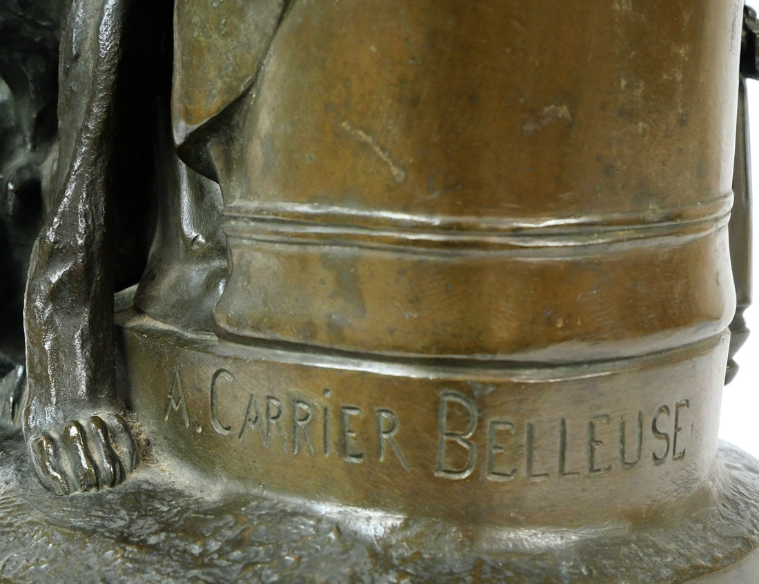 カリエ ベルーズ(Albert-Ernest Carrier-Belleuse)「Diana the hunter」ブロンズ作品 サイン拡大画像