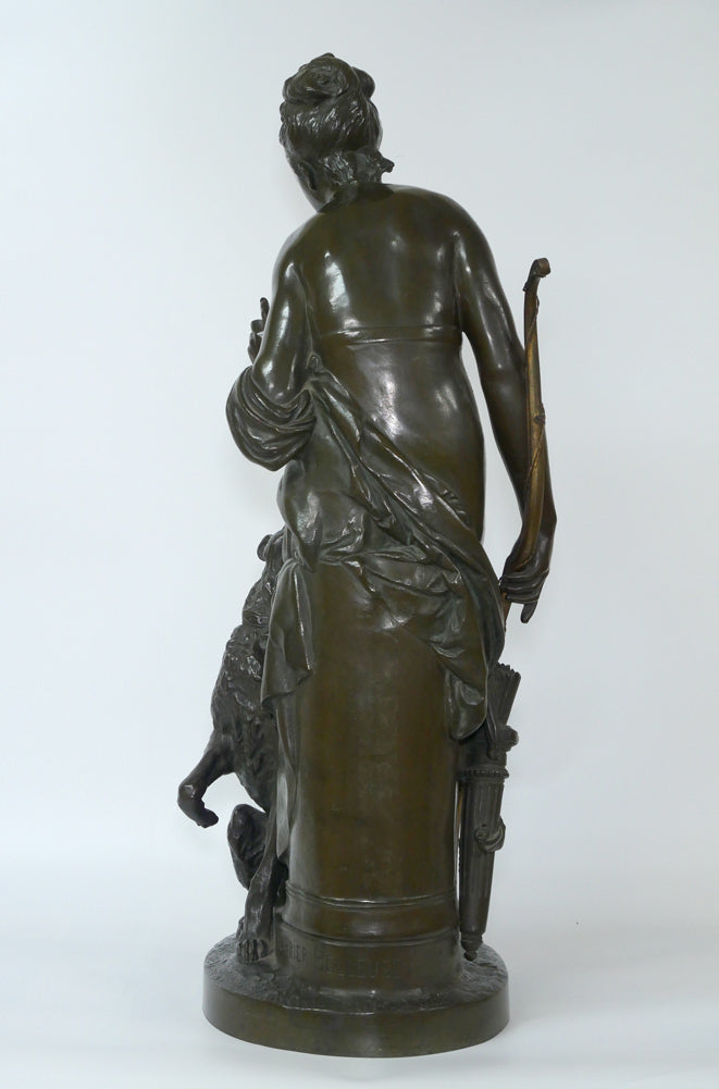 カリエ ベルーズ(Albert-Ernest Carrier-Belleuse)「Diana the hunter」ブロンズ作品 作品全体画像3