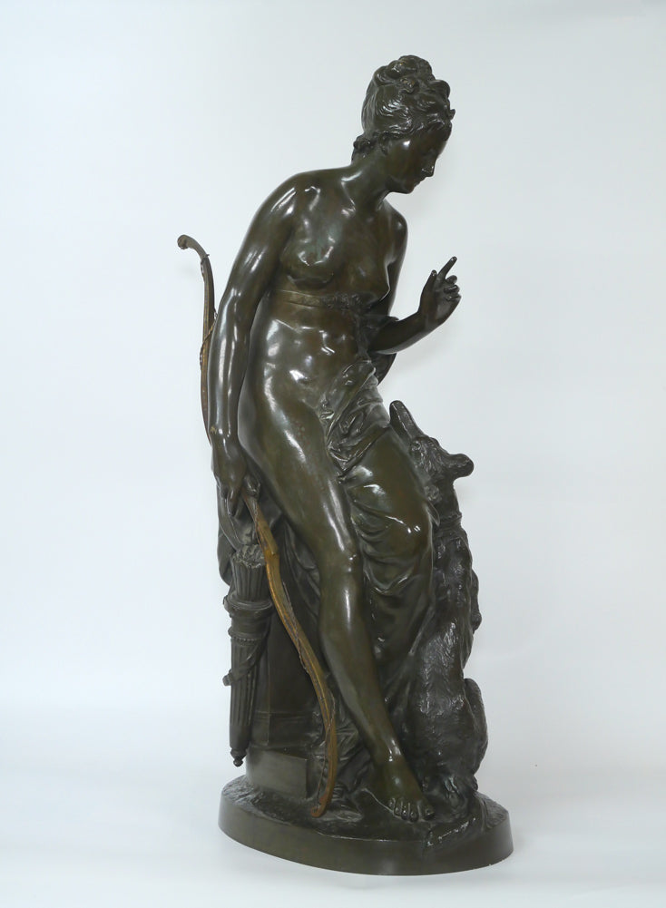 カリエ ベルーズ(Albert-Ernest Carrier-Belleuse)「Diana the hunter」ブロンズ作品 作品全体画像5
