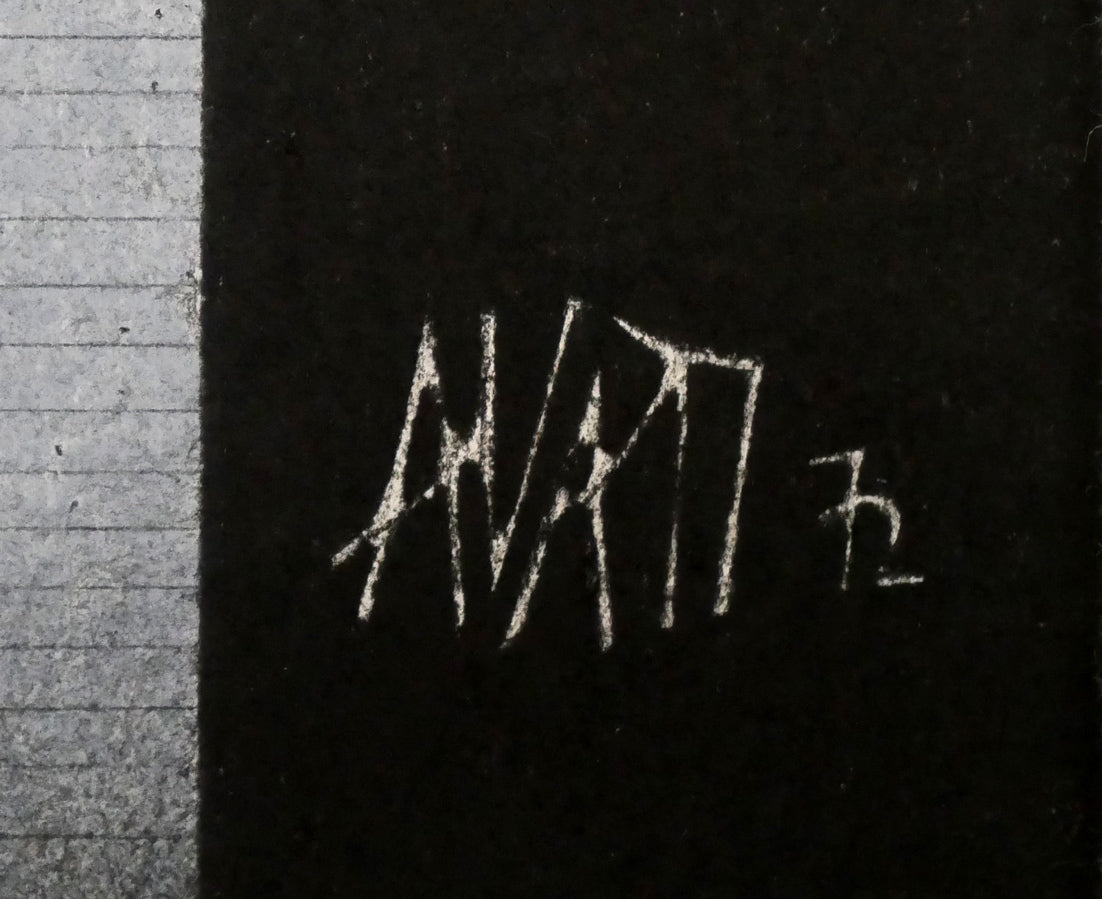 マリオ アヴァチ(Mario AVATI)「時計のある静物」肉筆パステル画・S5号 サイン拡大画像