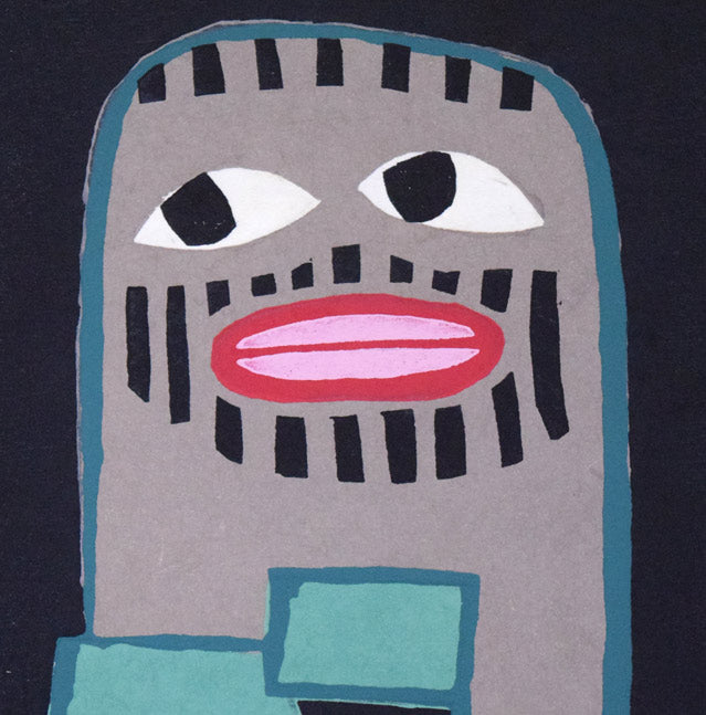 畦地梅太郎「枯木のいさかい」木版画 拡大画像3