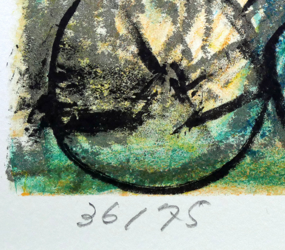 東弘孝「カフェ」リトグラフ 限定番号(ed,36/75)