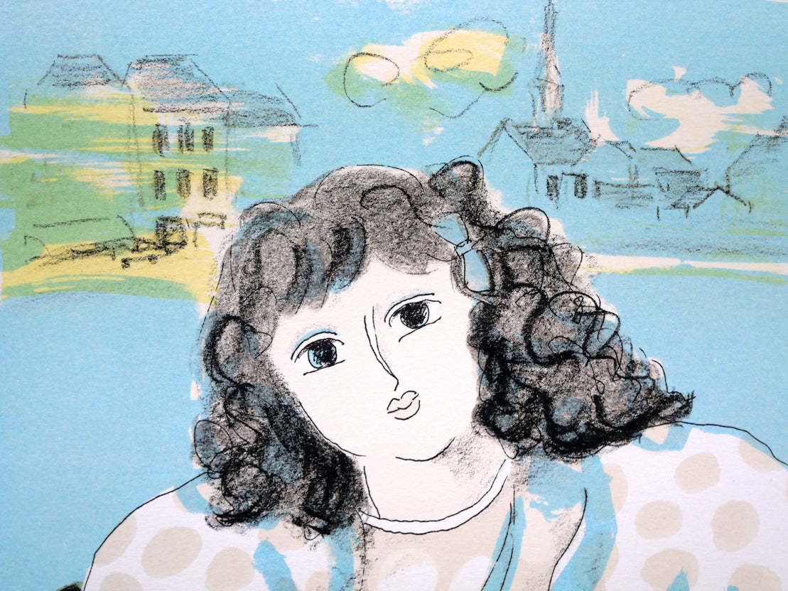 東弘孝「女性像」リトグラフ 拡大画像1