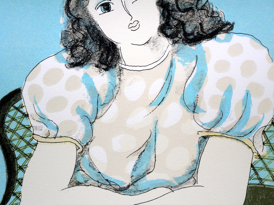 東弘孝「女性像」リトグラフ 拡大画像3